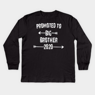 PROMOTED TO BIG BROTHER EST 2020 Kids Long Sleeve T-Shirt